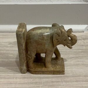 NWT, soapstone elephant book end